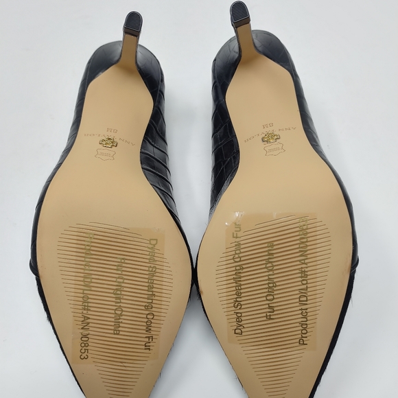 Women's Ann Taylor Bianca Black Pointy Heel Size 8 Style #356129 - Picture 8 of 11